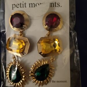 Petite moments  costume dangle earrings